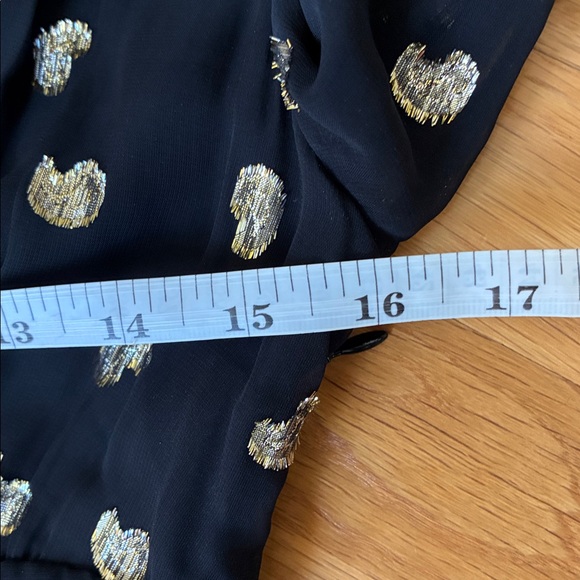 Intermix Leila Gown Maxi Chiffon Dress Long Sleeve Black Size 2 NWT - Picture 14 of 15